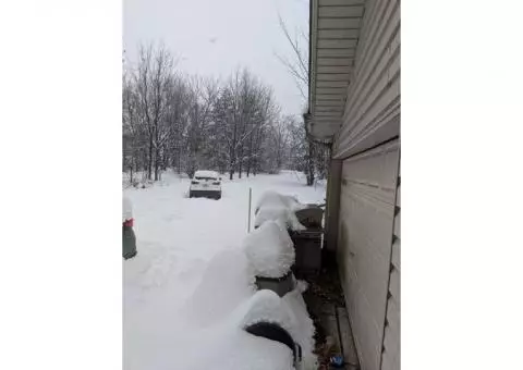 Snow plow gravel driveway