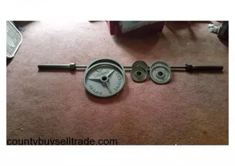 olympic bar and weights