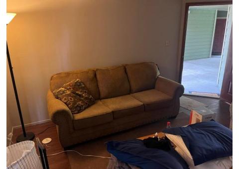 FREE couch, reclining chair, coffee table.