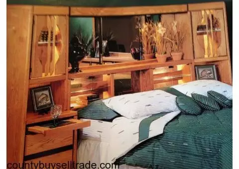 King Size Bedroom Set - Wall Unit, Dresser, Chest of Drawers