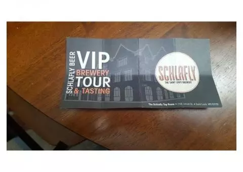 Schlafly VIP Brewery/Tastings  Tour